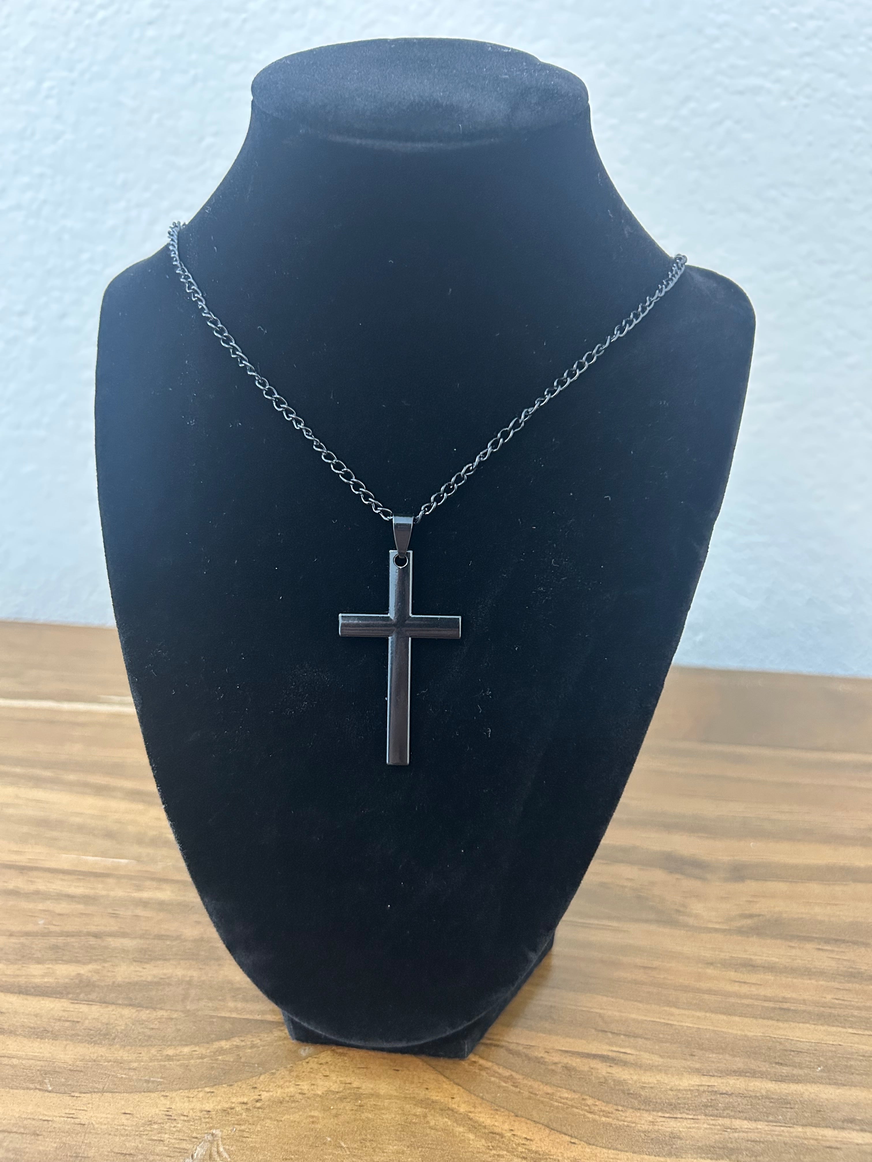 Black Cross Necklace