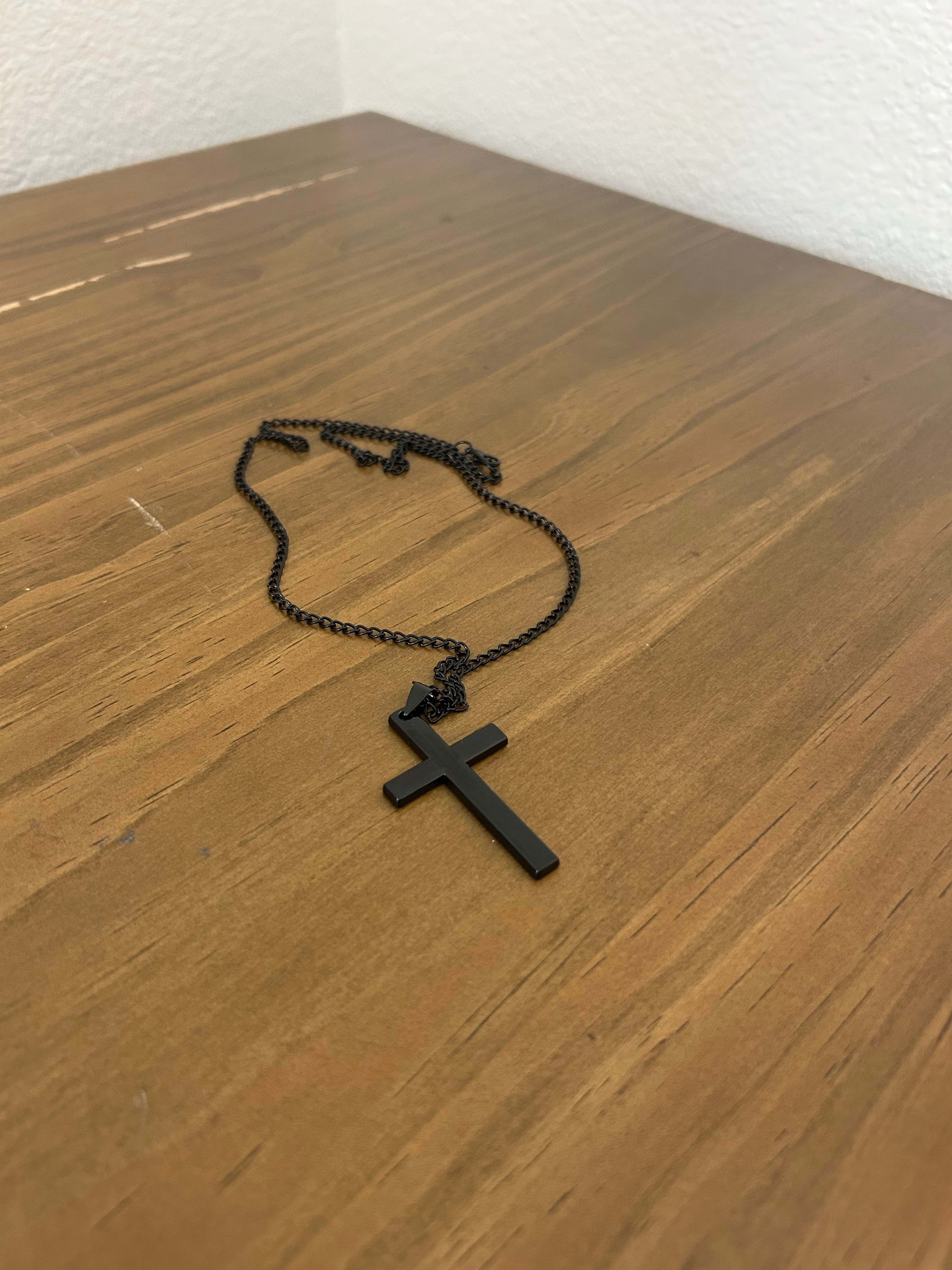 Black Cross Necklace
