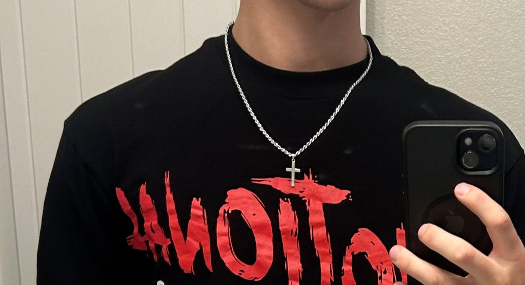 20 Inch Silver Cross Necklace