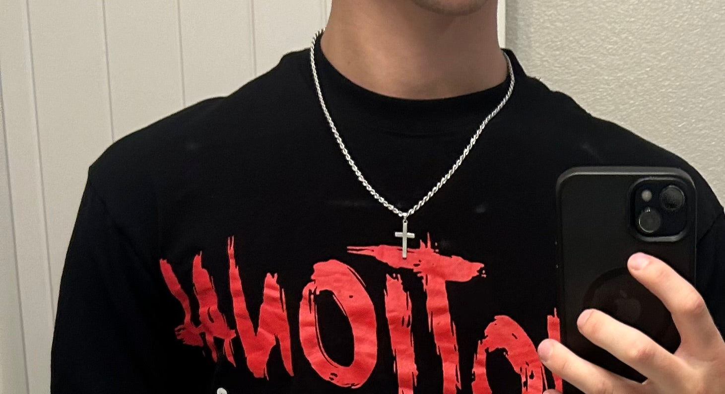 20 Inch Silver Cross Necklace