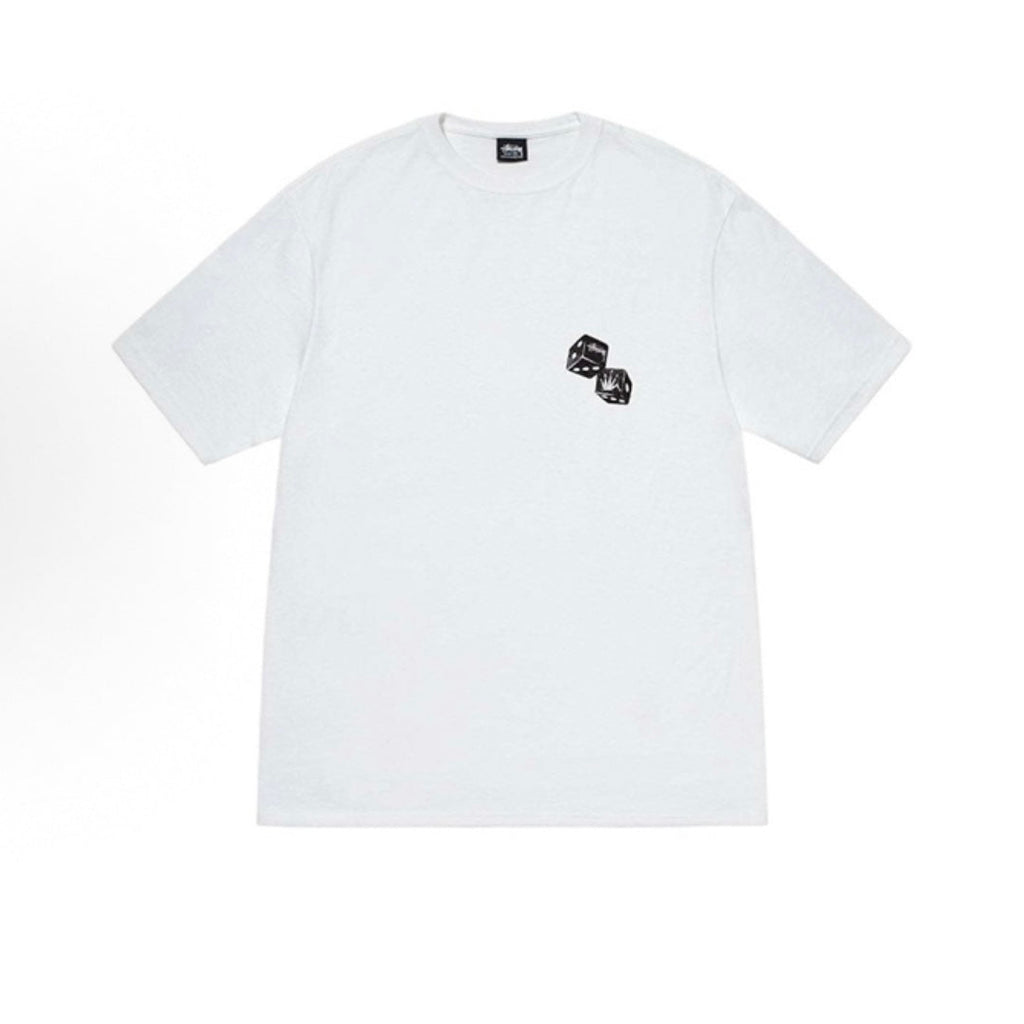 White Stüssy Dice Graphic T-Shirt