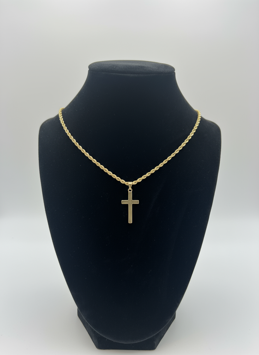 20 Inch Gold Cross Necklace